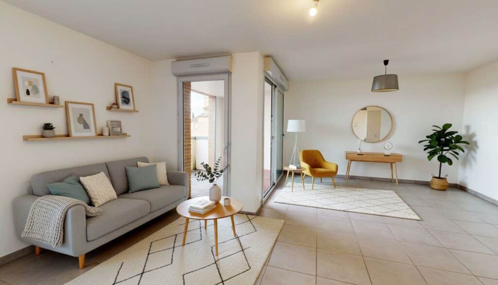 Appartement T3 lumineux avec terrasse et vue dégagée – Résidence 2017